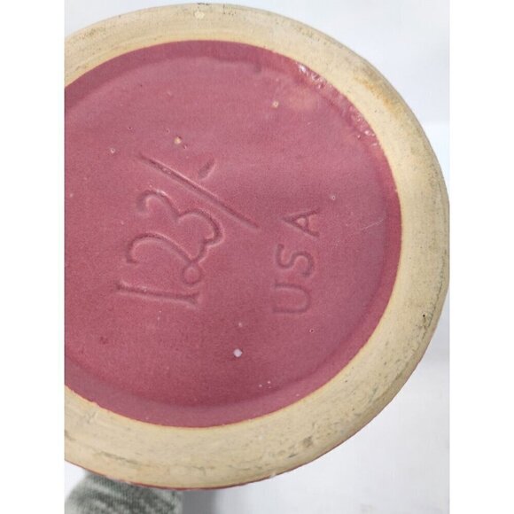 Vintage Robinson Ransbottom  USA Pottery Raspberry Red Speckled Victorian Vase - Picture 10 of 12